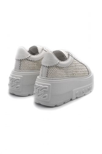 Baskets en cuir tressé blanche CASADEI | Marine