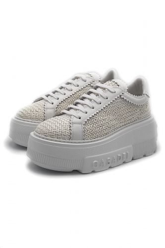 Baskets en cuir tressé blanche CASADEI | Marine