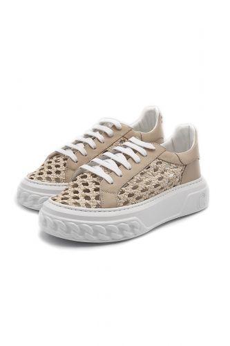Baskets en cuir vieux rose CASADEI | Marine