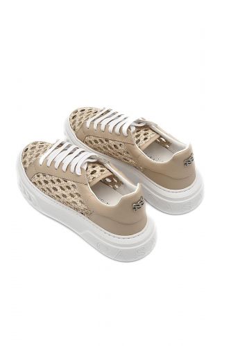 Baskets en cuir vieux rose CASADEI | Marine