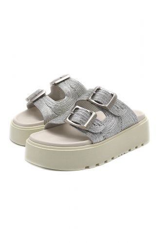 Mule en cuir argenté CASADEI | Marine