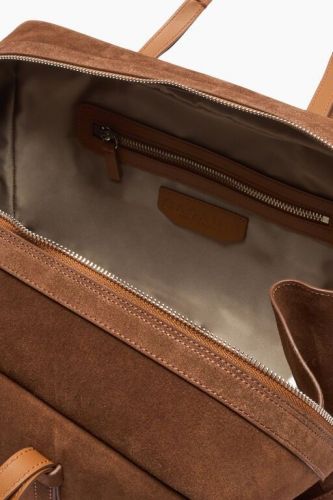 Sac bowling BIGLI en daim brun CASADEI | Marine Auvelais 