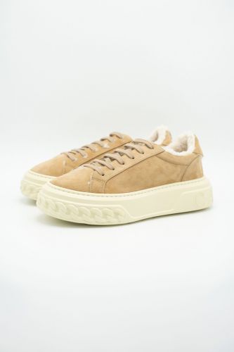 Baskets en nubuk camel intérieur teddy CASADEI | Marine