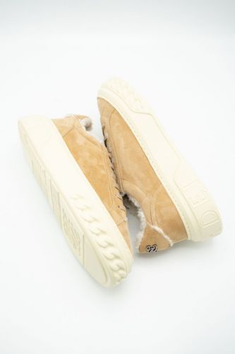 Baskets en nubuk camel intérieur teddy CASADEI | Marine