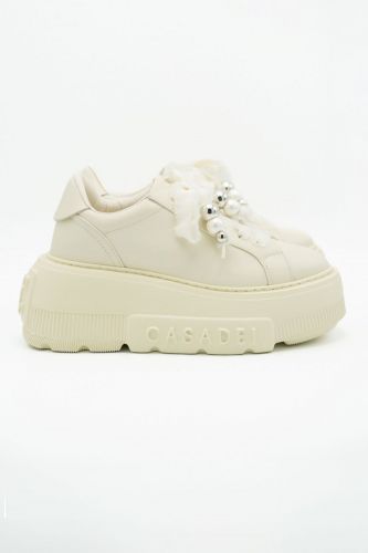Casadei basket bas Ecru