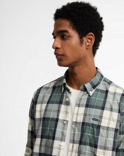 Chemise en tartan verte  BARBOUR | Marine
