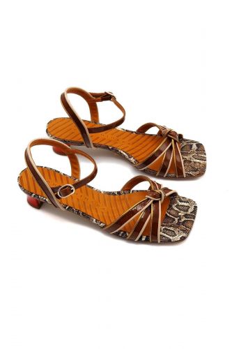 Sandales à talon rouge CHIE MIHARA | Marine