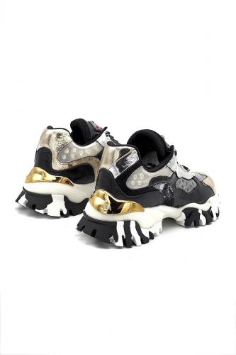 CLJD basket bas Noir femmes (noir/gold - F033 - 8302) - Marine | Much more than shoes