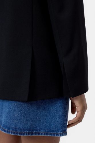 Blazer noir bi-matière CLOSED | Marine Auvelais 