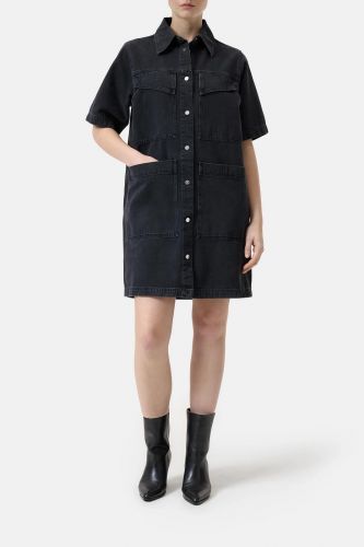 Robe courte en jeans noir CLOSED | Marine