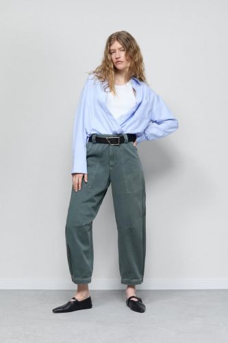 Jeans cargo vert sauge CLOSED | Marine