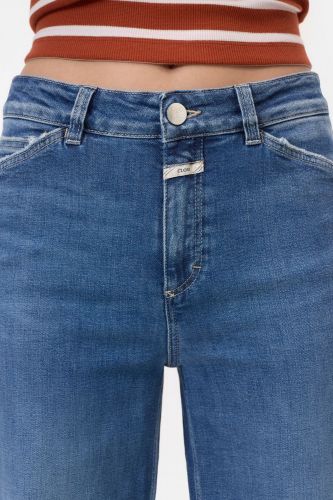 Closed Femme pantalon Bleu femmes (jeans court déchiré bas - WERA mid blue) - Marine | Much more than shoes
