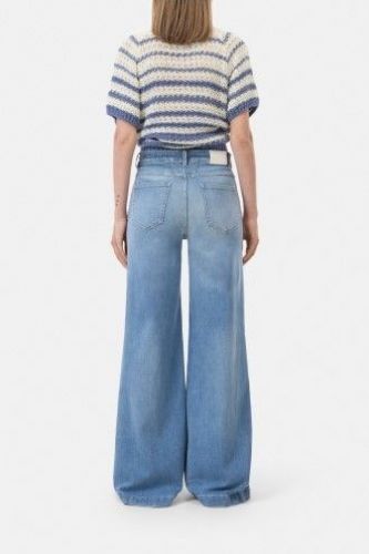 Closed Femme pantalon Jeans femmes (jeans jambes large dans le bas - GLOW UP C21004 mid blue + cein) - Marine | Much more than shoes