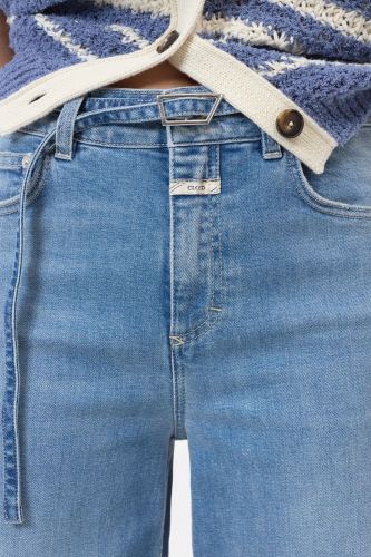 Closed Femme pantalon Jeans femmes (jeans jambes large dans le bas - GLOW UP C21004 mid blue + cein) - Marine | Much more than shoes
