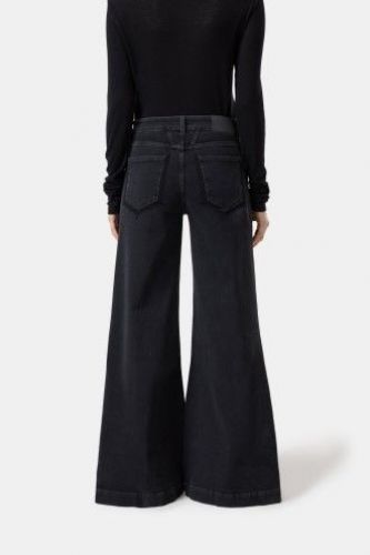 Closed Femme pantalon Noir femmes (Jeans noir detail ligne côté - GLOW UP très stretch) - Marine | Much more than shoes