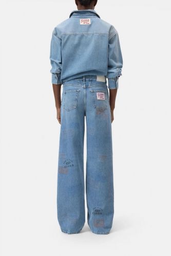 Jeans droit avec patch et print CLOSED | Marine