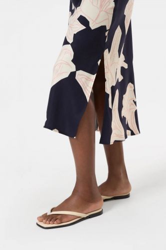 Jupe midi imprimé floral CLOSED | Marine