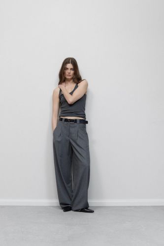 Pantalon gris en flanelle CLOSED | Marine