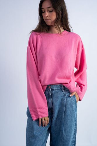 Pull rose avec découpes sur le côté CLOSED | Marine