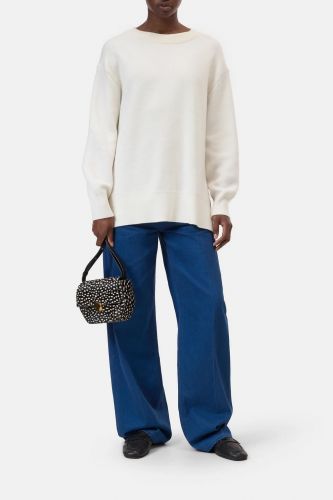 Pull long écru 100% laine CLOSED | Marine