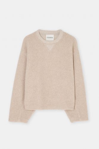 Sweat teddy beige CLOSED | Marine Auvelais