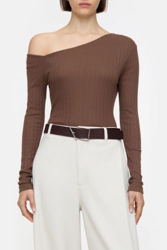 Top asymétrique brun CLOSED | Marine