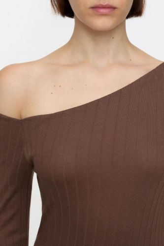 Top asymétrique brun CLOSED | Marine