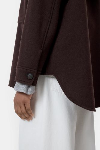 Surchemise oversize en laine marron CLOSED | Marine