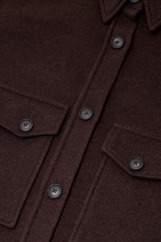 Surchemise oversize en laine marron CLOSED | Marine