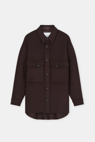 Surchemise oversize en laine marron CLOSED | Marine