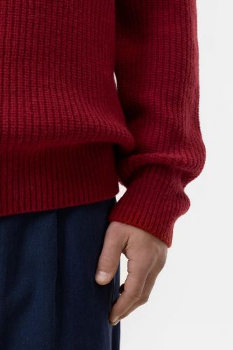 Pull zippé rouge CLOSED | Marine