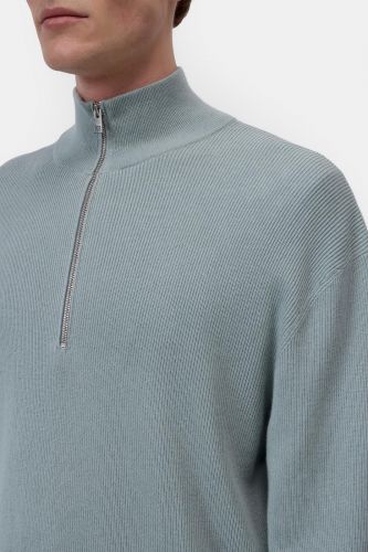 Pull demi zip bleu CLOSED | Marine Auvelais 