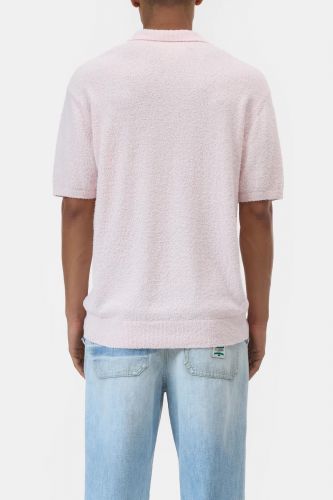 Closed Homme polo Rose hommes (polo bouclette petit col V - C86171 rose) - Marine | Much more than shoes