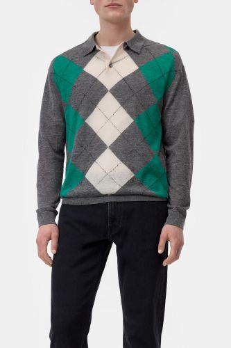 Pull polo motif losange CLOSED | Marine Auvelais 