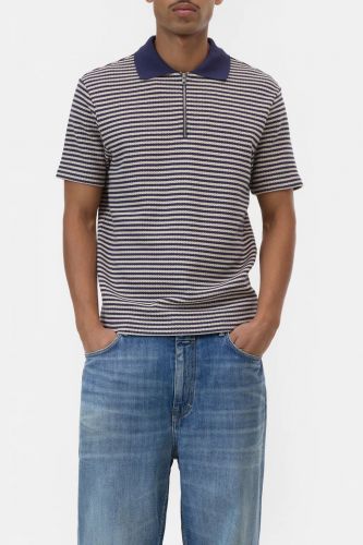 Closed Homme polo bleu/beige