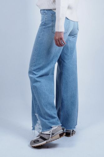 Jeans évasé à franges CLOSED | Marine