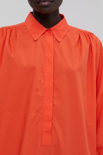 Robe longue en coton orange vif CLOSED | Marine