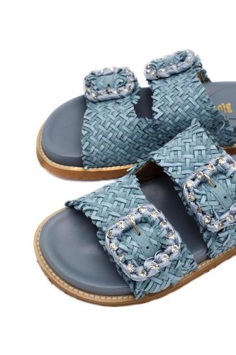 Mules 2 brides bleu jean CORAL BLU | Marine