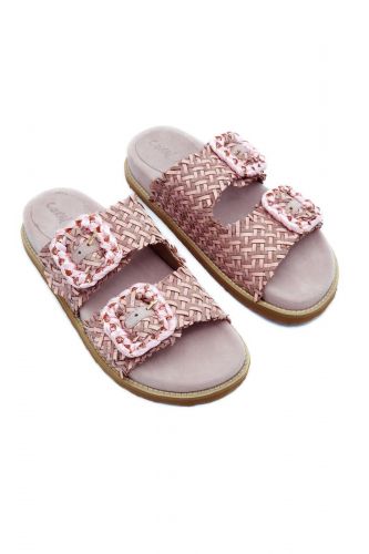 Mules 2 brides rose CORAL BLU | Marine
