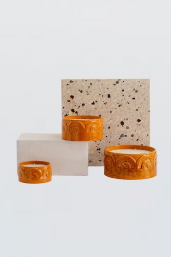 Côté Bougie Marrakech Bougie Orange  (Bougie L BAB MIEL diam : 17cm - BAB MIEL L 5 mèches) - Marine | Much more than shoes