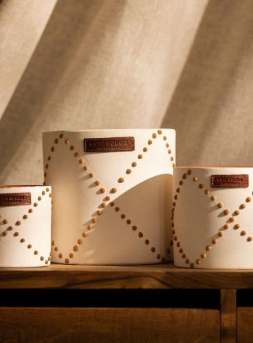 Côté Bougie Marrakech Bougie Ecru  (Bougie Nomad blanc terra S diam : 7cm - NOMAD Blanc Terra S 1 mèche) - Marine | Much more than shoes