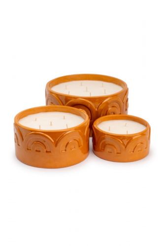 Côté Bougie Marrakech Bougie Orange  (Bougie XL BAB MIEL diam : 23cm - BAB MIEL XL 7 mèches) - Marine | Much more than shoes