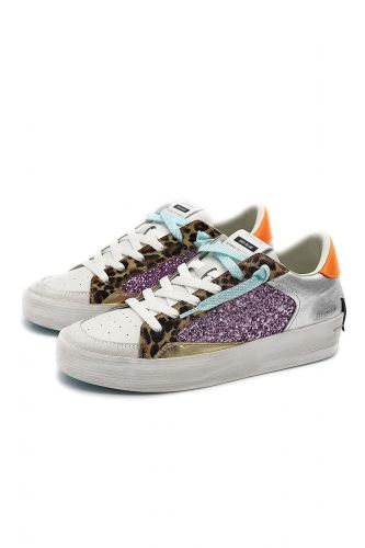 Baskets en cuir mauve CRIME | Marine