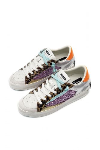 Baskets en cuir mauve CRIME | Marine