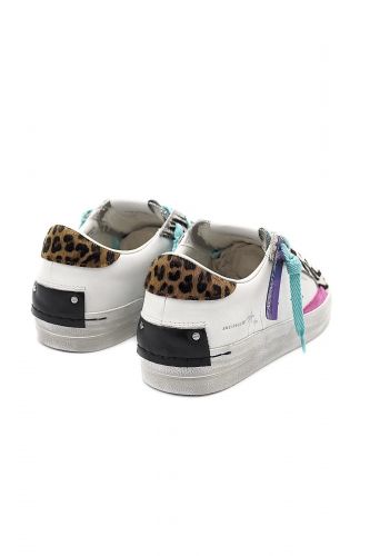 Baskets en cuir blanc CRIME | Marine