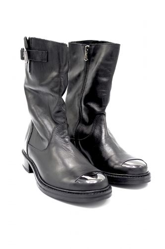 Curiositè botte Noir femmes (CURI-Biket bout acier - 1669 Biker noire bout acier) - Marine | Much more than shoes