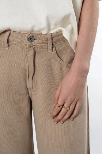 Denim Studio pantalon Camel femmes (Jeans tencel souple large bas légèrement - JUDE dust camel clair) - Marine | Much more than shoes