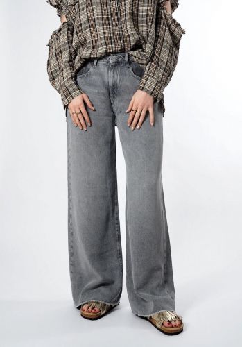 Denim Studio pantalon Gris femmes (Jeans tencel souple large bas légèrement - JUDE 70 gris clair) - Marine | Much more than shoes