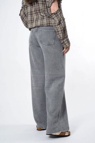 Denim Studio pantalon Gris femmes (Jeans tencel souple large bas légèrement - JUDE 70 gris clair) - Marine | Much more than shoes