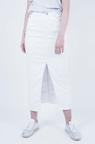Jupe en jeans blanche DENIM STUDIO | Marine